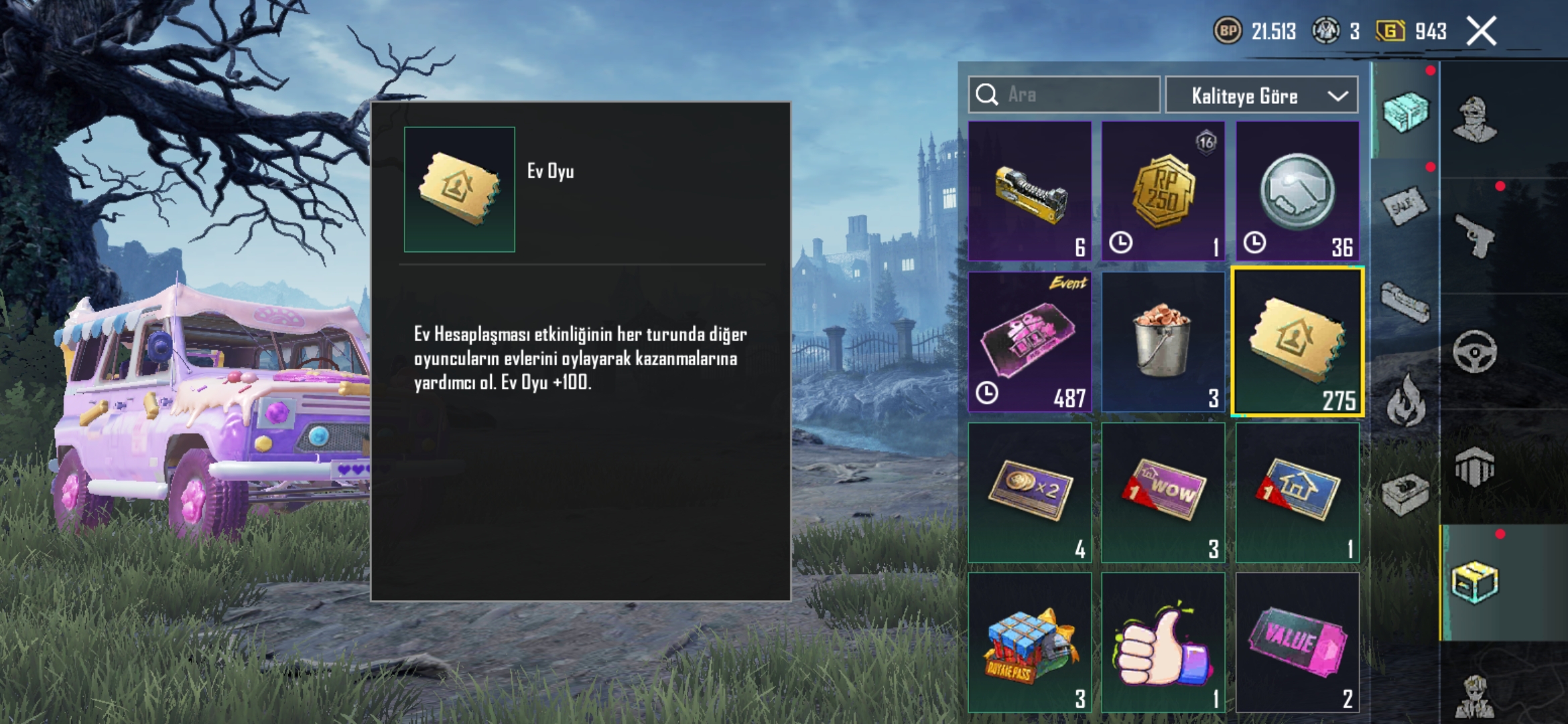 PUBG 275 ev oyu